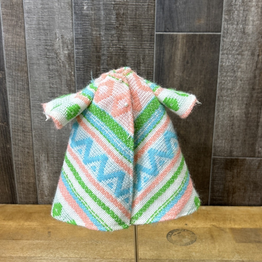 Vintage 60s 70s Mod Doll Jacket Coat Barbie Francie Pastel Geometric Print